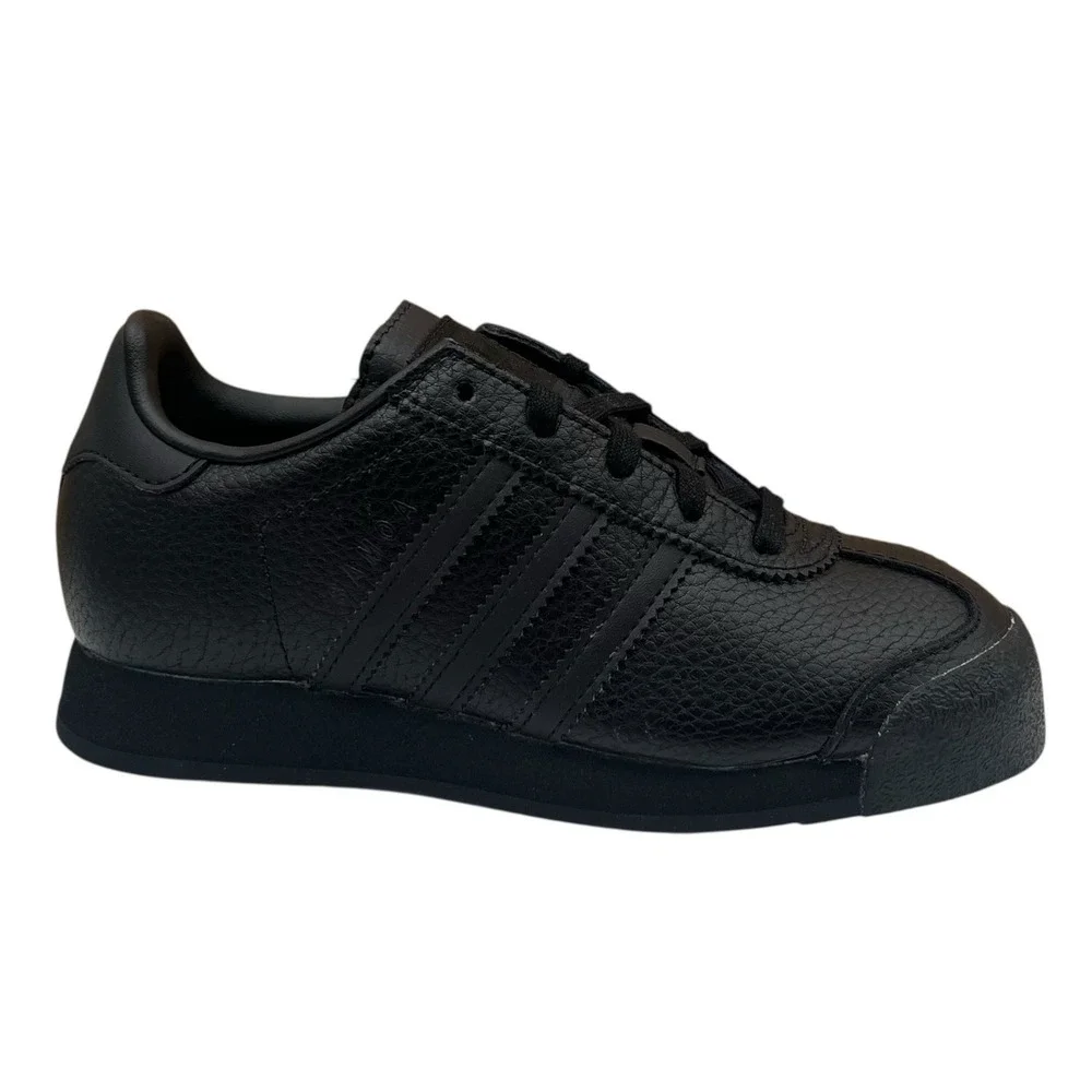 adidas Originals Samoa C Youth Big Boys Girls Leather Sneaker Size 1 Core Black